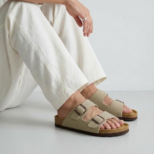 Image of CUSHIONAIRE Lane Cork Footbed Mens Sandals, Adjustable Buckle Comfort Slides for Men, Genuine Leather Insole Summer Sandals Men Footwear