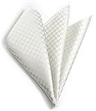 【日本の絹】 シルク ポケットチーフ メンズ 日本製 千鳥格子 フォーマル 礼装 セレモニー ホワイト 白 シルバー 結婚式 披露宴 ブライダル 式典 丹後織物工業組合認証 (ライトグレー)