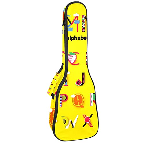 Housse ukulélé concert soprano ténor rembourrée 10mm jaune été
