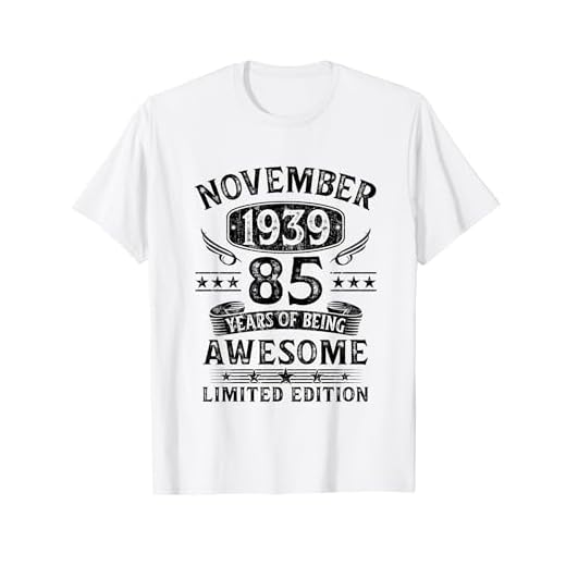 Regalo 85 Años Cumpleaños Hombre Mujer Noviembre 1939 Camiseta