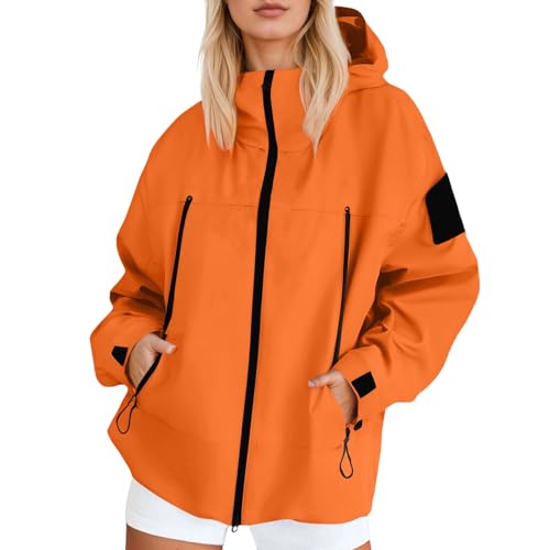 Chaqueta ligera cortavientos para senderismo mujer informal impermeable otoño