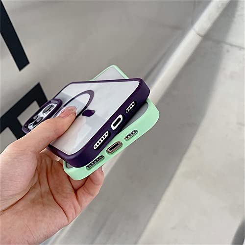 Funda magnética transparente para iPhone 13 Pro con protección de cámara color caramelo G 5