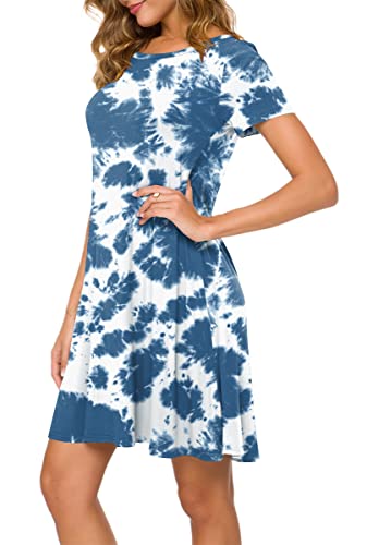 Image of POPYOUNG Women's Dress Fall Outfits Casual Midi Sundress