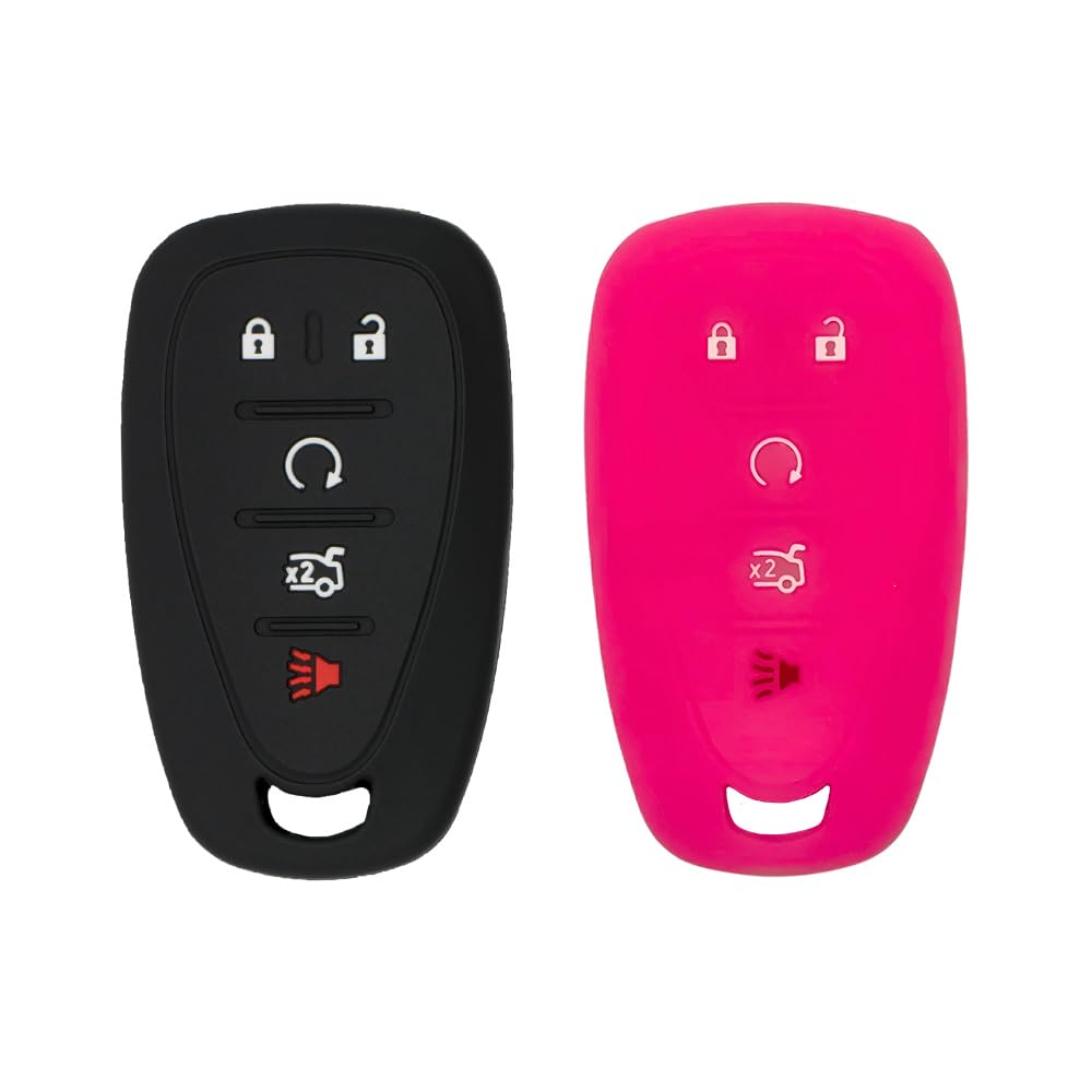 Autobase Silicone Key Fob Cover for Chevy Malibu Camaro Trax Traverse Trailblazer Sonic Cruze Blazer Volt Equinox Spark