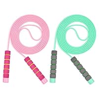 Flintronic Corde à sauter en perles avec compteur, corde à sauter segmentée de 2,5 m, écran LCD, cordes à sauter réglables pour enfants, sans nœuds, perles de qualité et cordon en polyéthylène