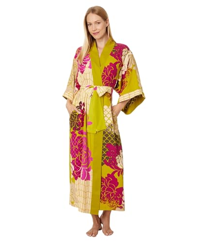 Robe de chambre Rimini Natori longue de 52 pouces imprimé vert
