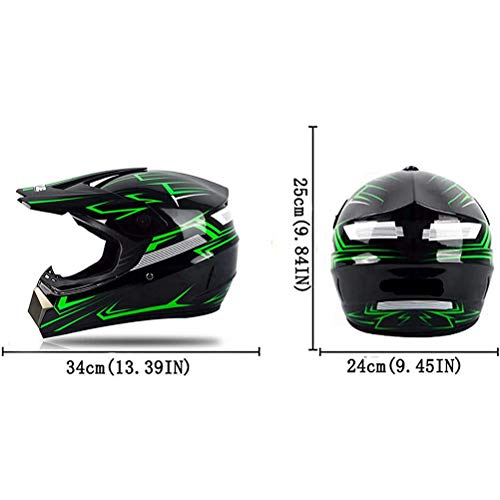 Miniatura 2 de Casco De Protección Profesional Para Motocross, Motocross, Dirt Bike, Offroad, Casco Completo De Mtb, Con Gafas Protectoras, Guantes De Protección Facial