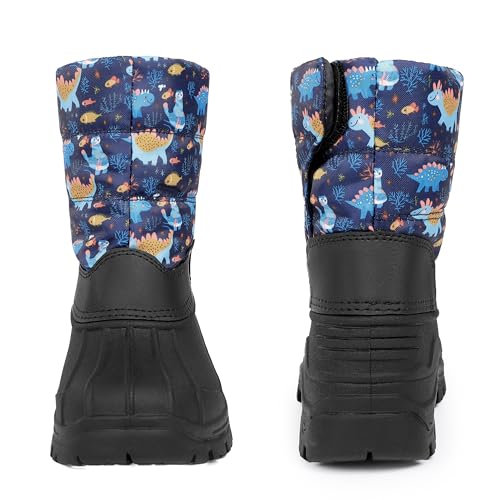 CIOR Kids Snow Boots Girls Boys Outdoor Boots Waterproof for Toddler Warm Boots with Fur Lined (Toddler/Little Kids)2