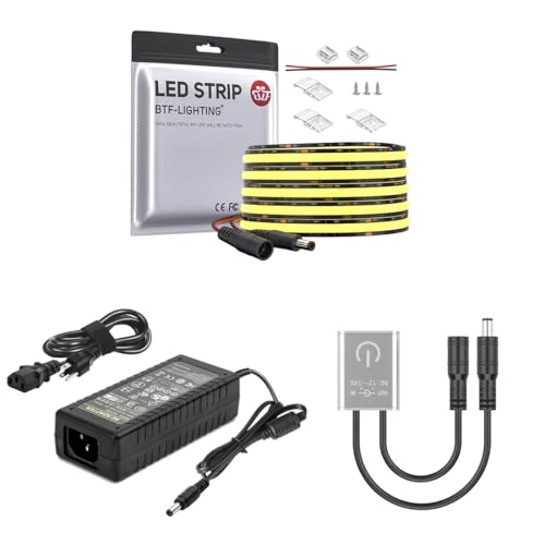 Tira LED COB 16.4FT 528LED/m Blanco Cálido 12V miniatura 1