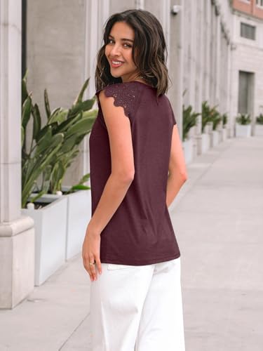 AUTOMET Womens Tops Casual Dressy Lace Summer Tee 2026 Cap Sleeve T Shirts Cute Basic Trendy Fashion Spring Outfits - Image 5