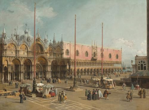 Affiche toile Canaletto 60x90cm pour habiller un mur vide avec une peinture Venise