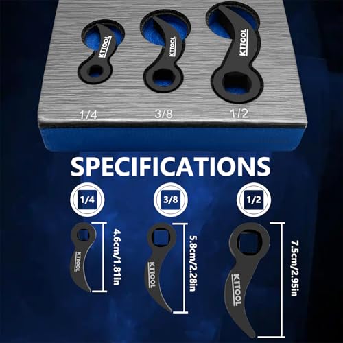 image for KTTOOL 3 Pcs Pry Bar Wrench Adaptor Head Set, Crowbar Adapter Head Too