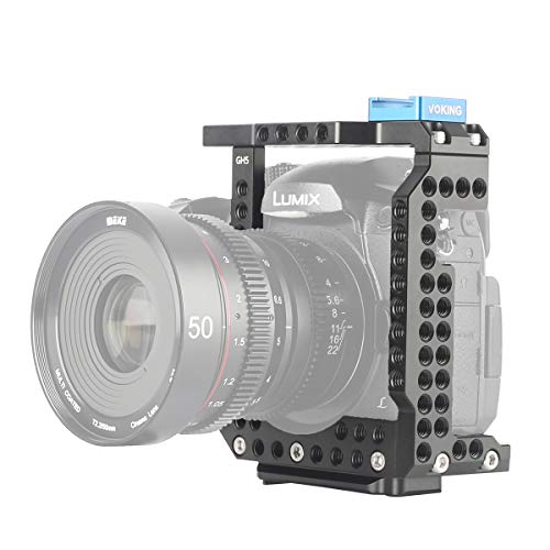 Voking VK-GH5C Kamera-Video-Käfig mit abnehmbarer Schnellwechselplatte für Lumix GH5 GH5S Cover