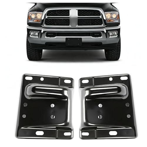 Kojem Front Pair Bumper Mounting Bracket Compatible with 2002-2018 Dodge Ram Pickup 2500 3500 For models W/O Tow Hook&W/O Sport Edition Left&Right Replace for CH1042107 CH1043107 68196251AA 68196250AA