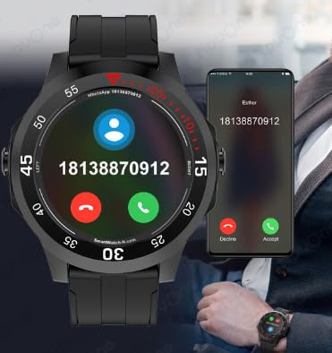 Micromax Smartwatch, Android Wearable Fitness Tracker for Men & Women, Multi-Functional with Calling, Texting, Sport Fitness Watch with Earphones, 2-in-1, Black