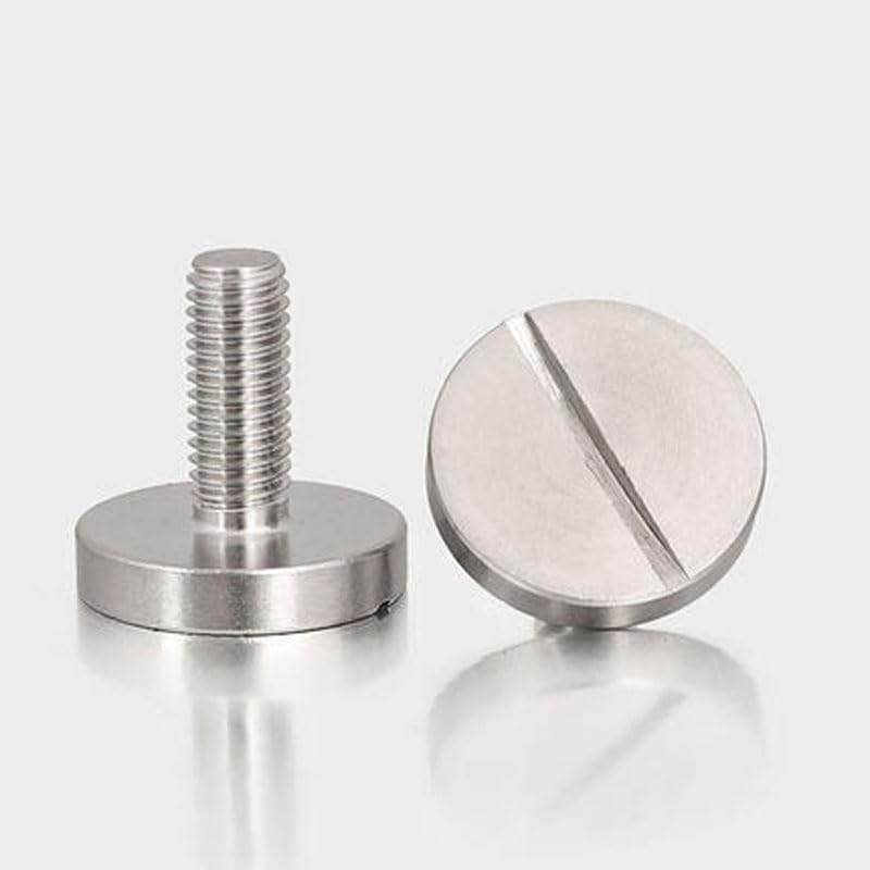 1PCS Slotted Screw Big Flat Head Bolts M10 Cylindrical Head Slotting Screws 12-30mm Length - (Thread Diameter: M10x14mm)