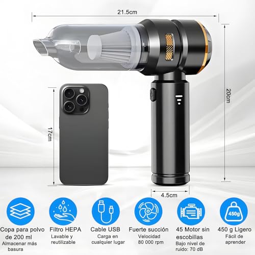 La Mejor Selección de Mini Aspiradora - los más vendidos. 29 Imagen adicional
