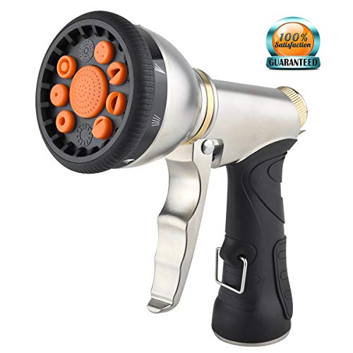 Garden Hose Nozzle Spray Nozzle Sprayer, Metal Water Hose Nozzle Heavy Duty, 9
