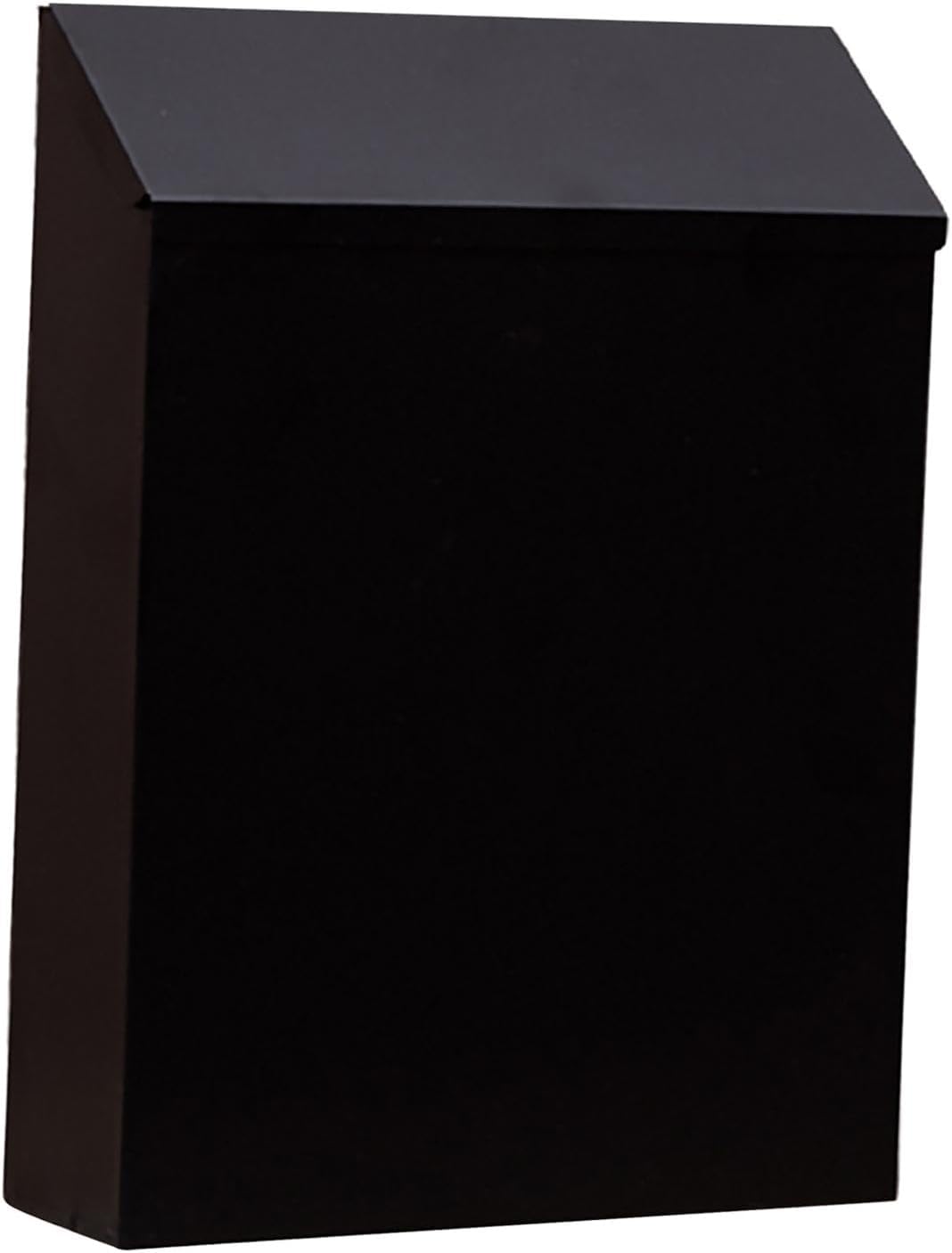 Wall Mounted Mailbox Drop Box with Lock Letterbox Large Capacity Wall Hanging Mail Box Newspaper Holder Box for Outside House, black