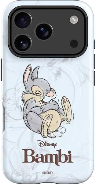 Skinit Impact Phone Case Compatible with iPhone 17 Pro Max Magsafe - Officially Licensed Disney Bambi Thumper Sketched Portrait Design