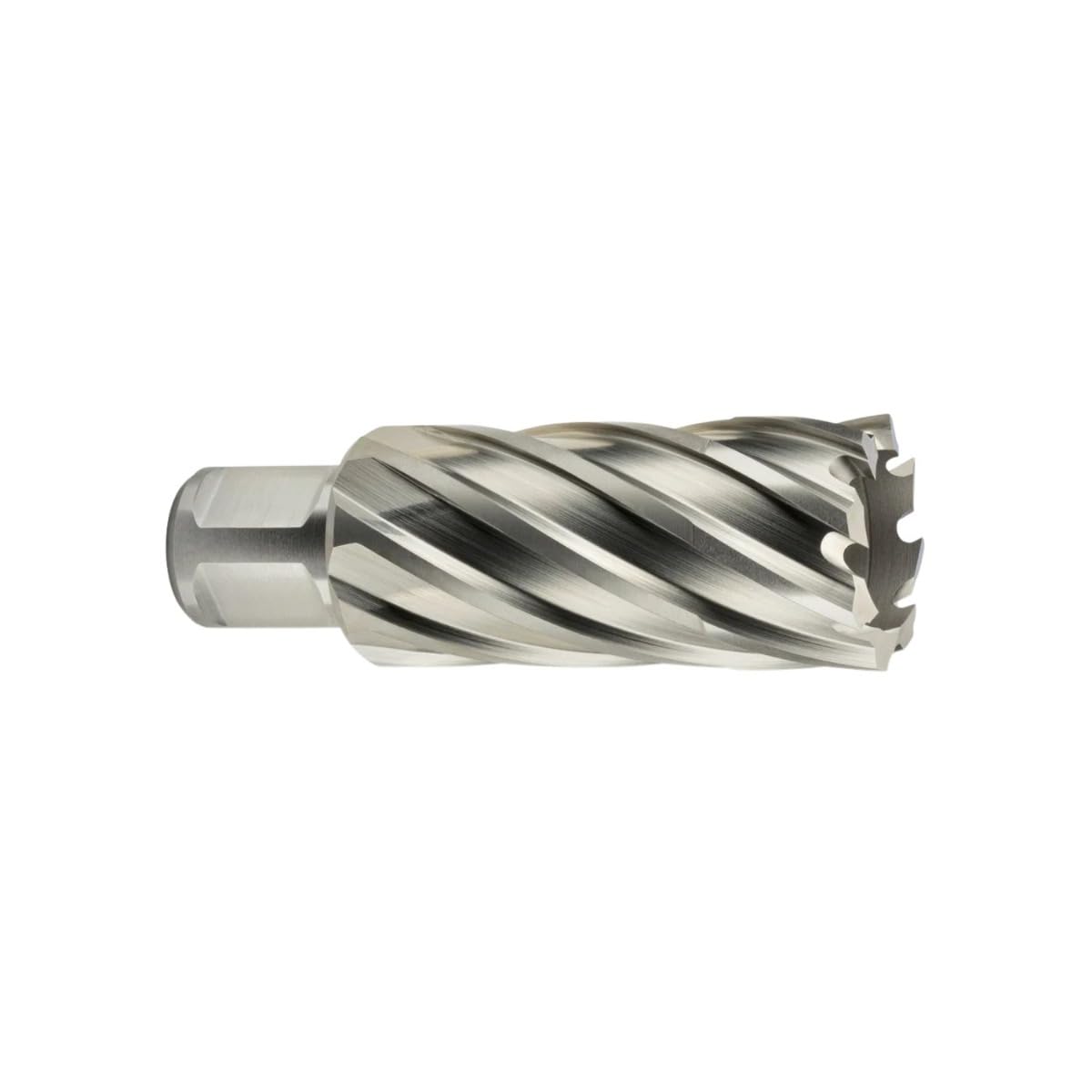Jancy Slugger HSS Annular Cutter - ID Sharpened for Stack Drilling, High-Durability Steel, 2" Cutting Depth, 1-1/16" Bore Diameter, 3/4" Straight Shank - 63134269124