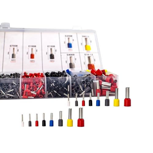 Image of 1800PCS Wire Ferrules Kit Multi-functional Assorted Insulated Electrical Wire Connectors Wire Crimp Terminals Assortment Set Wire Connector Crimp Terminal (1800pcs + Tools, Multicolor)