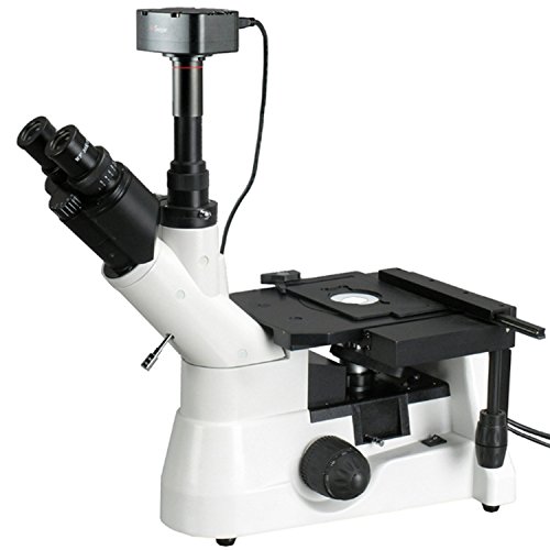 Amscope Me1400Tc-10Mt Digital Inverted Trinocular Metallurgical Microscope, 40X-1000X Magnification, Wf10X And Wf25X Eyepieces, Wf10X Eyepiece With Reticle, Kohler Condenser, 30W Halogen Illumination With Rheostat, Double-Layer Mechanical Stage, 85-230V, Includes 10.7Mp Camera With Reduction Lens And Software #TOP27