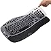 Produktbild Tastatur-Abdeckung für Logitech K350 MK550 MK570 Wireless Wave Tastatur, ultradünne Silikon-Tastatur-Schutzfolie für Logitech K350 MK550 MK570 Ergonomische Tastatur-Schutzzubehör (schwarz)