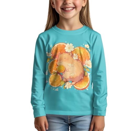 Image of Kids Long Sleeve Shirts for Girls 3-16 Year Old Cute Clothes for Teen Girls Casual Workout Tops