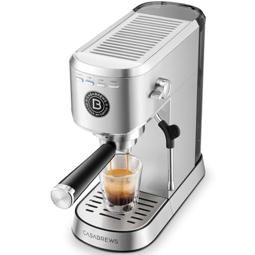 CASABREWS 5418 BASIC Stainless Steel Espresso Machine with Steam Wand