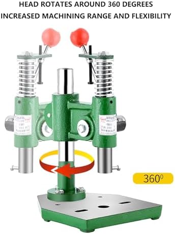 Leather Hole Punching Machine, Small Arbor Press with Automatic Rebound, Manual Bench Press for Mounting, Removal, and Compression of Workpieces, Maximum Height 5.9in