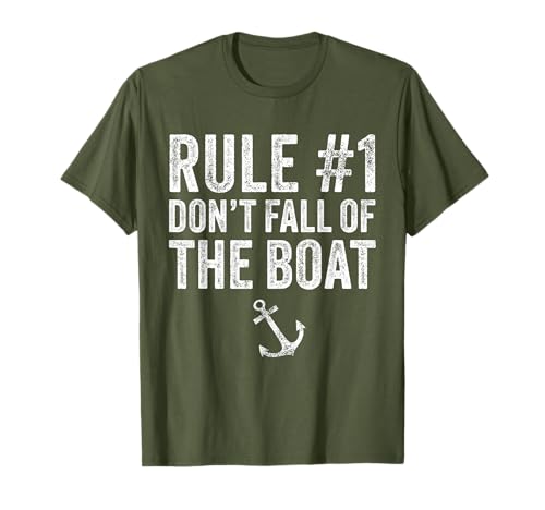Cruise Rule #1 Don't Fall Off The Boat Funny Vintage