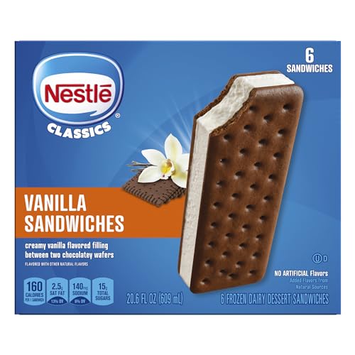 Nestle, Vanilla Ice Cream Sandwiches, 6 Count (Frozen)