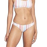 Xhilaration Women's Juniors' Hipster Bikini Bottom - (Stripes, Large)