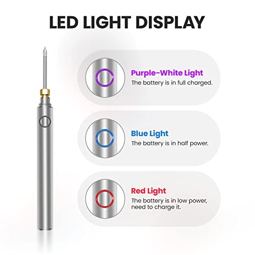 ELMCONFIG Cordless Soldering Iron Kit 1000mah USB Wireless Electric Soldering Gun Pen, Portable and Rechargeable for Home Appliance Repair, Electronic Components， DIY