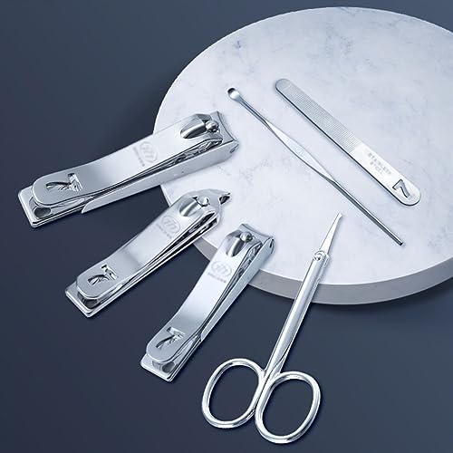 Nail-Clippers-Kit-Manicure-Grooming-Kit-568-Pcs-Travel-Nail-Clippers-Set-for-MenWomen-Portable-Professional-Manicure-Pedicure-Kit-with-PU-Leather-Case-Manicure-Set-Color-5Pcs-6pcs