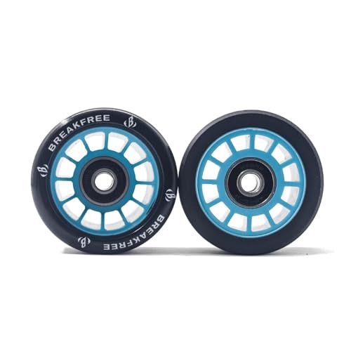 B BREAKFREE 8 Pack Roller Skate Wheels 62 * 42MM 90A With Bearings And Mounting Tools High Rebound Roller Skate Wheels with Bearings Installed for Indoor or Outdoor (90A-BLUE)