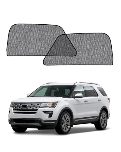 Car Window Shade for Ford Explorer 2011-2019 2 Pack UV & Glare Protection Breathable Privacy Screen Insect & Bug Blocker Magnetic Mesh Side Rear Sun Shades for Baby Camping Napping & Travel