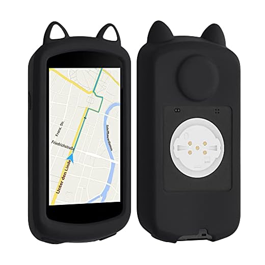 kwmobile Fodral kompatibelt med Garmin Edge 1030/1030 Plus – silikon GPS-fodral – katt svart/vit