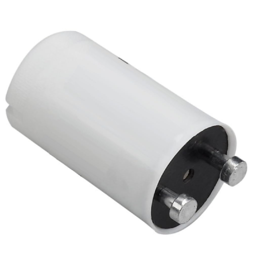 Diodesy- Pack of 25 Fluorescent Lamp Starter, White Ceramic Finish, FS12 Ballast Starter, UL Listed