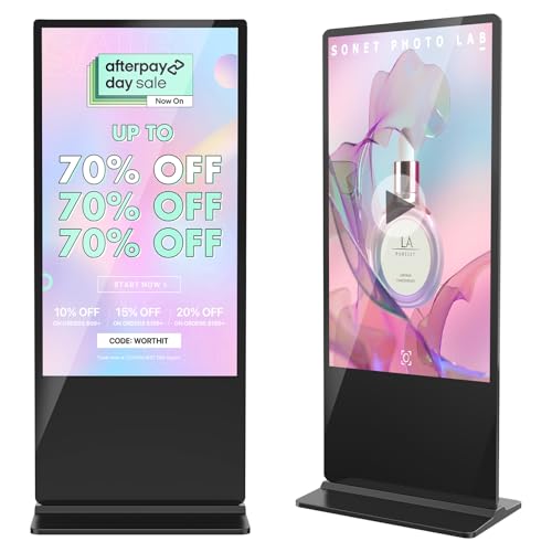 Image of JIYANG 65 Inch IndoorDigital Signage Display Floor Standing Digital 4K Kiosks & Interactive Displays,Commercial Advertising LCD Totem Android System Auto Media Player