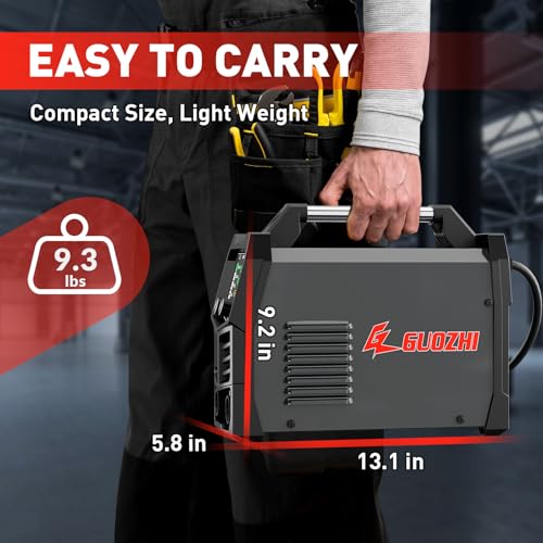 Image of GZ GUOZHI 145A MIG Welder, 3 in 1 Welders FLUX MIG /Lift TIG /ARC Multi-Process IGBT Inverter Welder, 110V Welding Machine, Flux Core Welder with upgrade Large LCD Screen