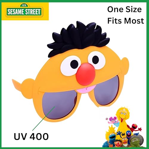 Sun-Staches Official Sesame Street Sunglasses | Ernie, Bert, Elmo, Cookie | Costume Accessory Mask | One Size Fits Most4