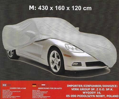 Funda Universal Completo para Coche - Protege del Sol, Viento, Lluvia, Polvo | UV Resistente, Duradero, Impermeable - Fácil de Montar | Cubierta Exterior (M - 430 x 160 x 120 cm) - imagen 3