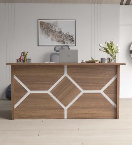 Image of COUCH CULTURE Craze Engineered Wood Study Table - Leon Teak | Multi-Purpose Study Table | | Computer Table | Office Table | 1 Year Warranty.