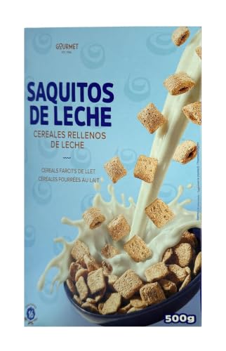 Gourmet Cereales Chocolateados Rellenos con Leche, 500g