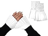 Floral Layered Lace Cuff Stretch Bracelet Wrinkle OS
