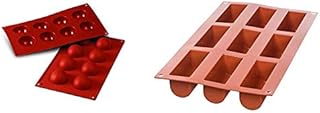 Silikomart Silicone Mould Semi-Sphere, Extra Large, 70 mm, Terracotta, L