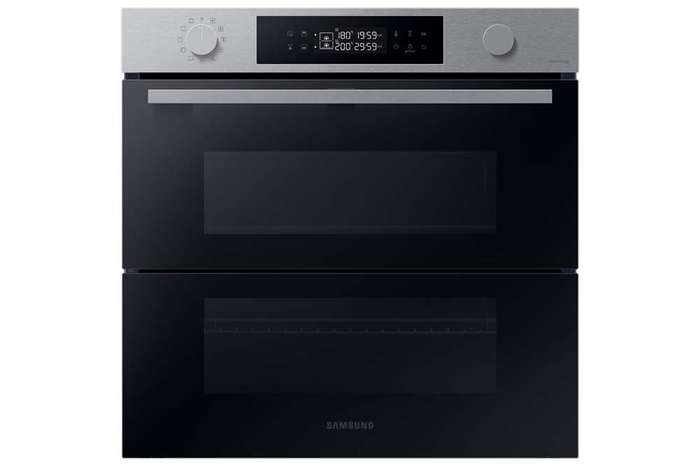 Samsung Series 4 Dual Cook Flex Smart Oven with Pyrolytic Cleaning, Colour: Stainless Steel, NV7B45305AS