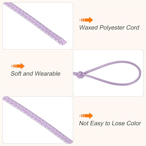 Cuerda para hacer pulseras de grosor 2,5 mm que no se deshilacha al tejer 4